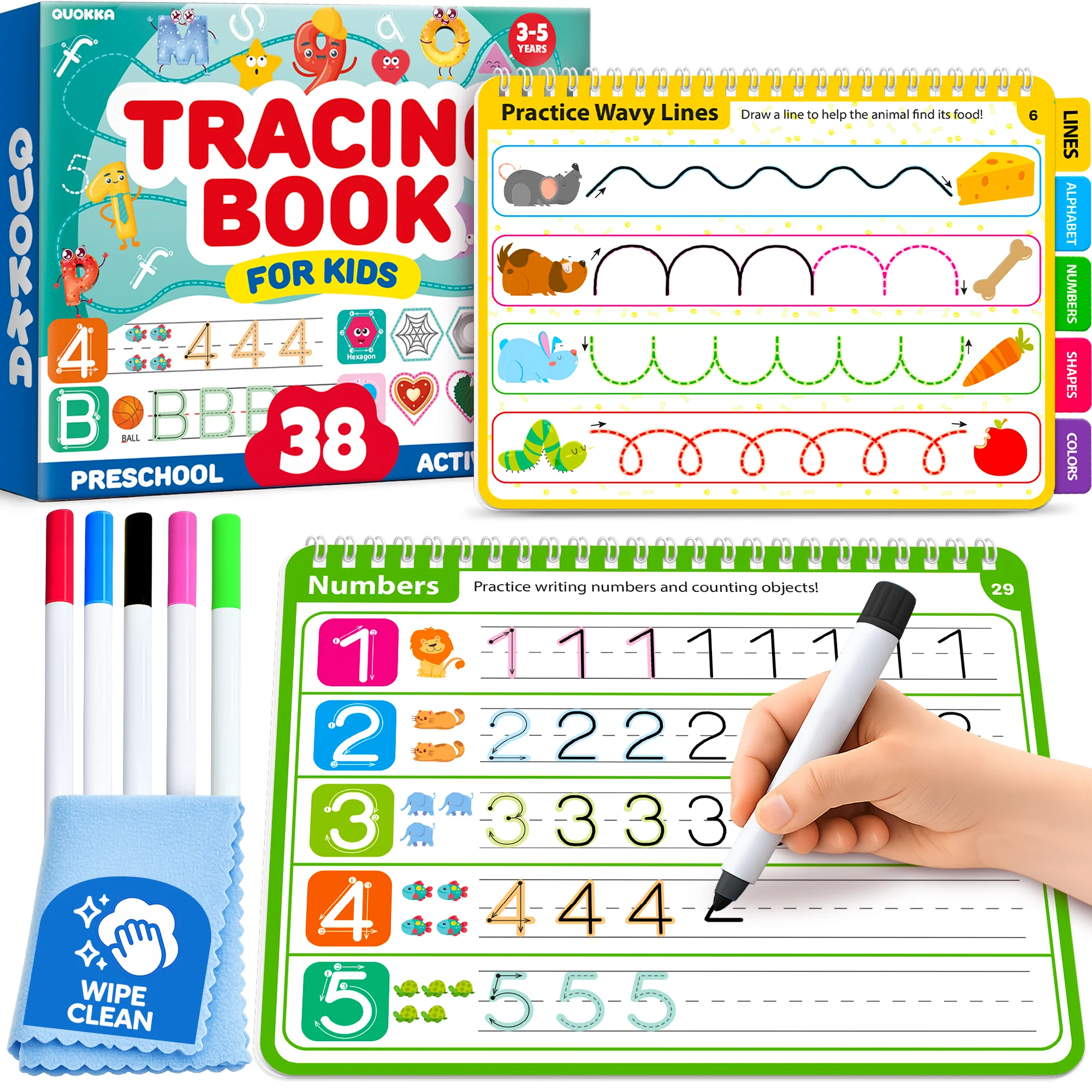 Tracing Books for Kids - Reusable Dry Erase Activity
