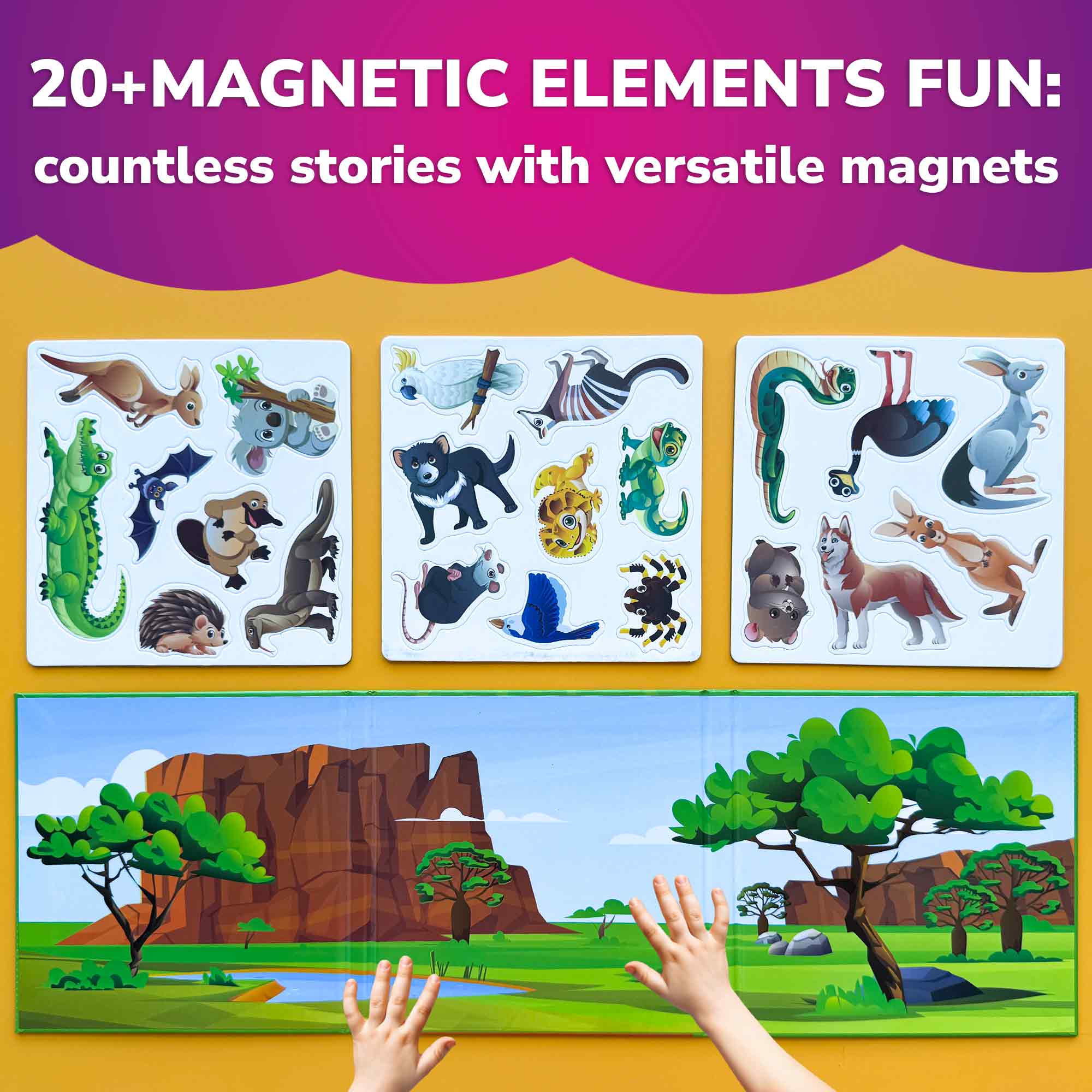 Travel Magnetic Book 20+Pcs for Kids | Australia - Image 2