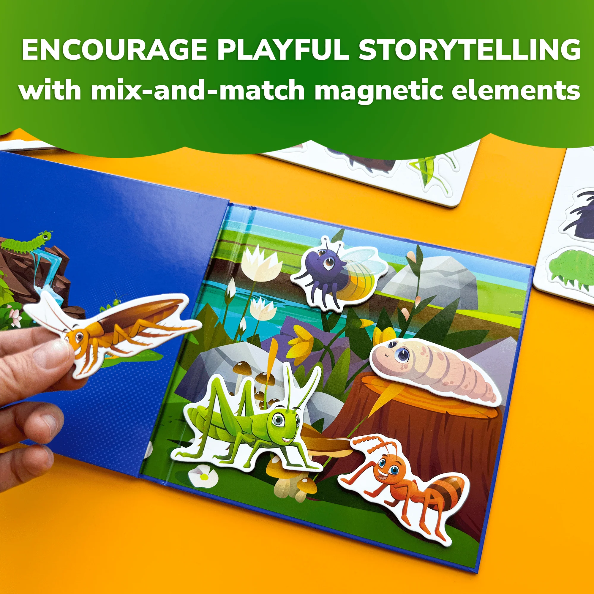 Travel Magnetic Book 20+Pcs for Kids | Bugs - Image 4