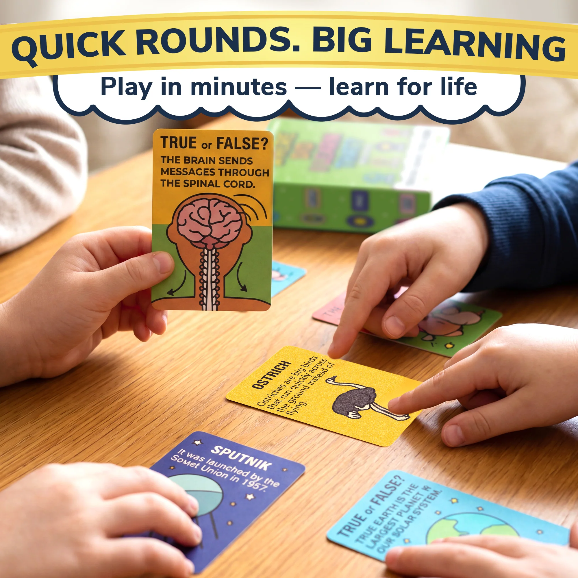 Trivia Card Game for Kids – World, Space, History & Human Body - Image 5