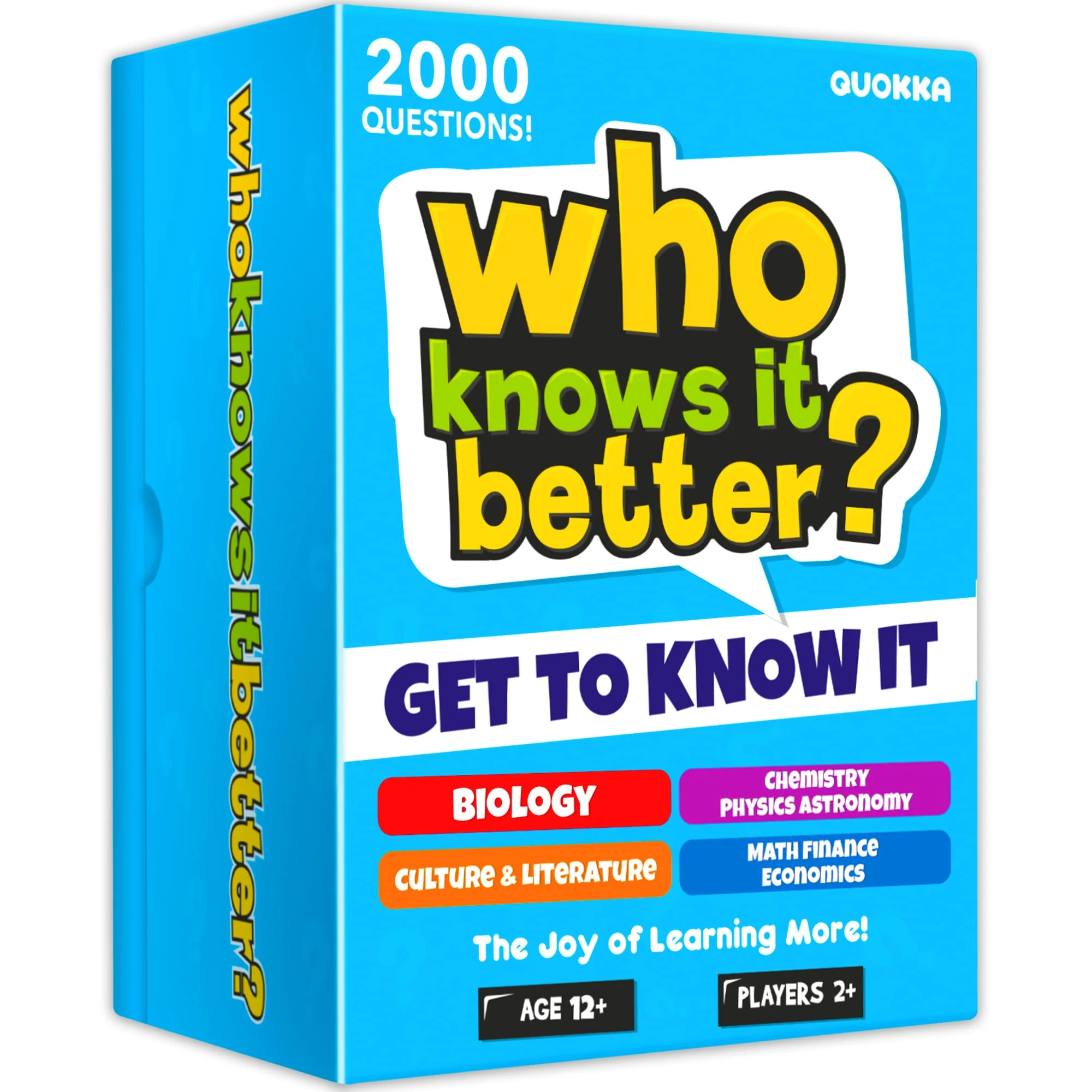 Trivia Card Game Who Knows it Better? 4 Set