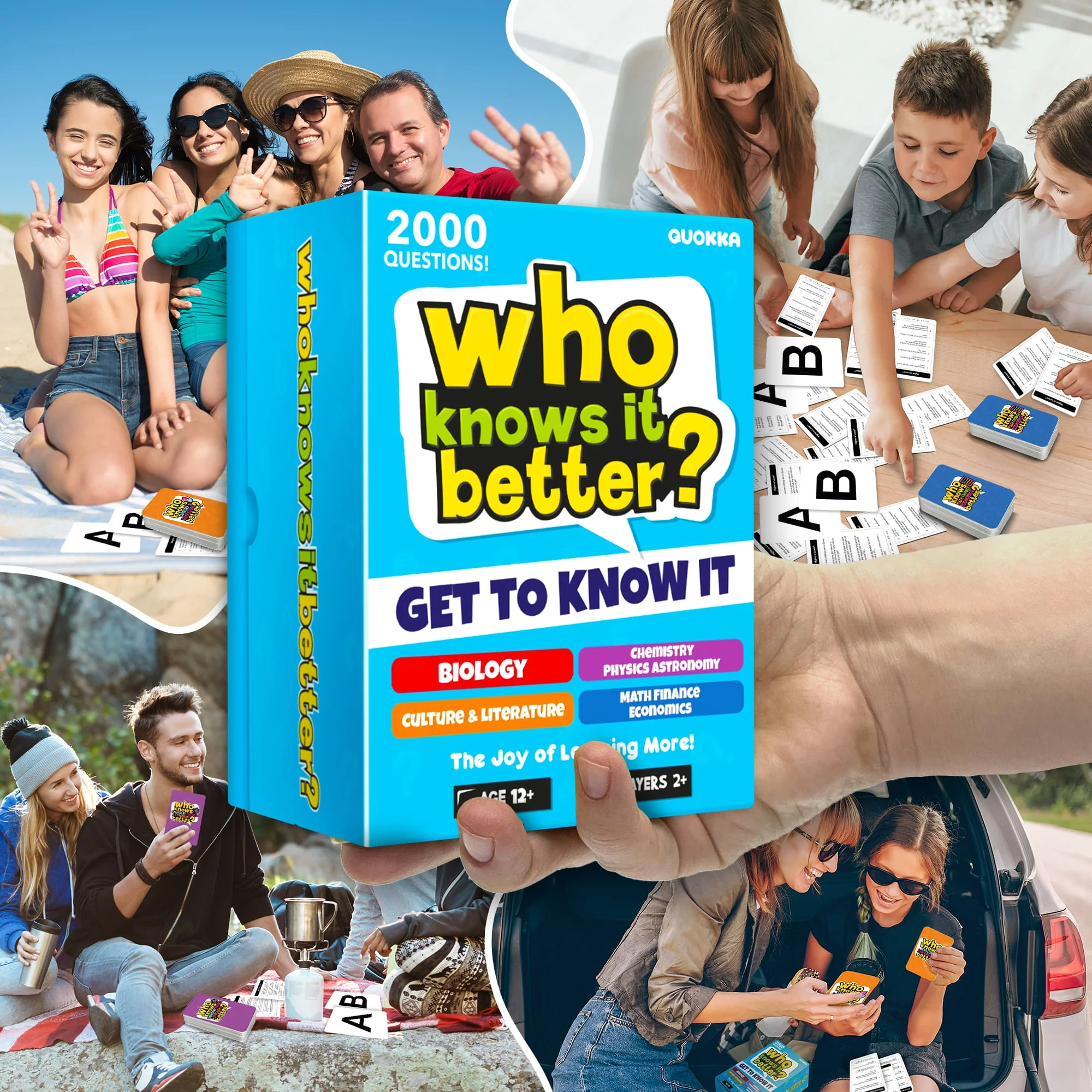 Trivia Card Game Who Knows it Better? 4 Set - Image 6