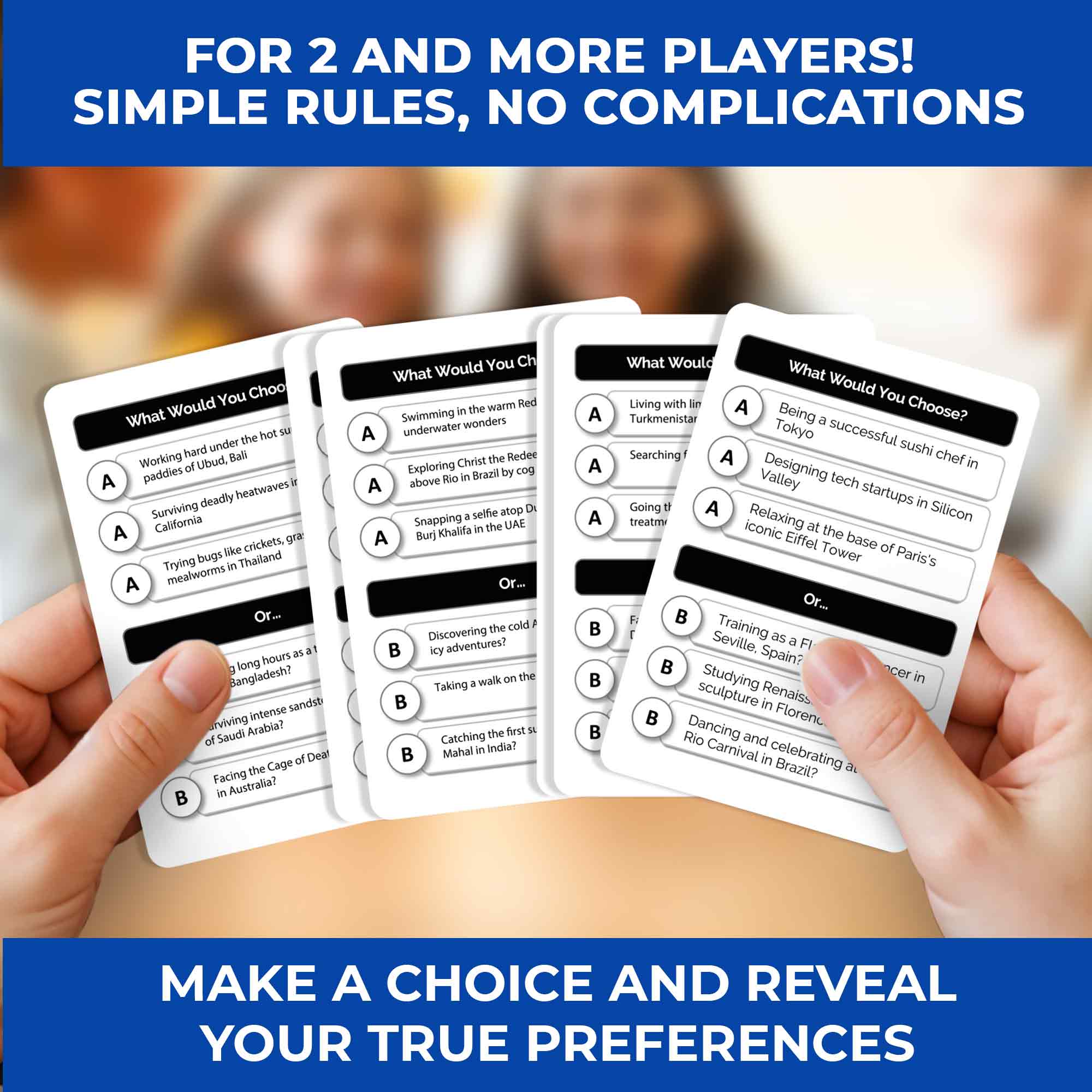 Board Game What Would You Choose Geography| Family Card Game - Image 2