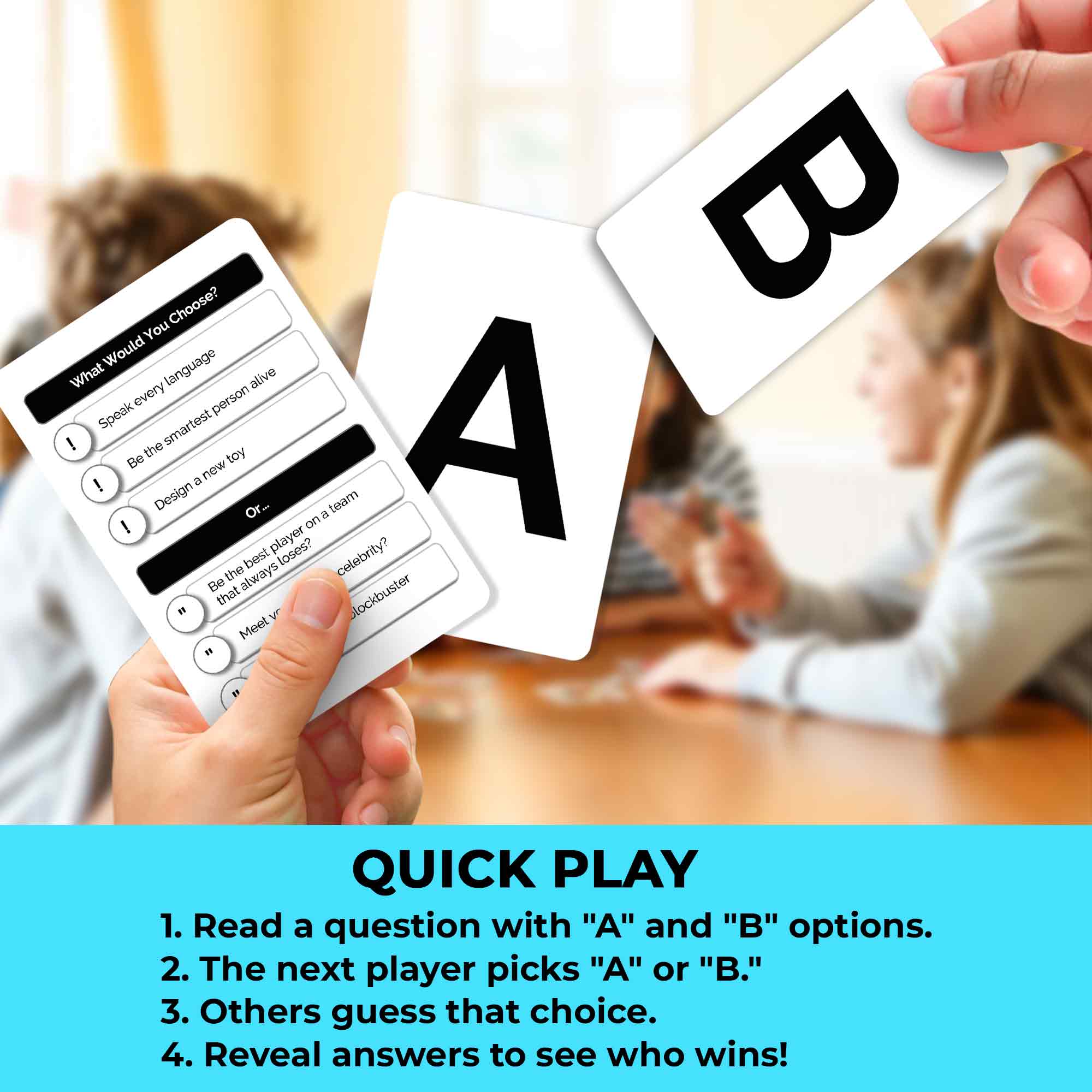 What Would You Choose Kids & Family Card Quiz Game - Image 3