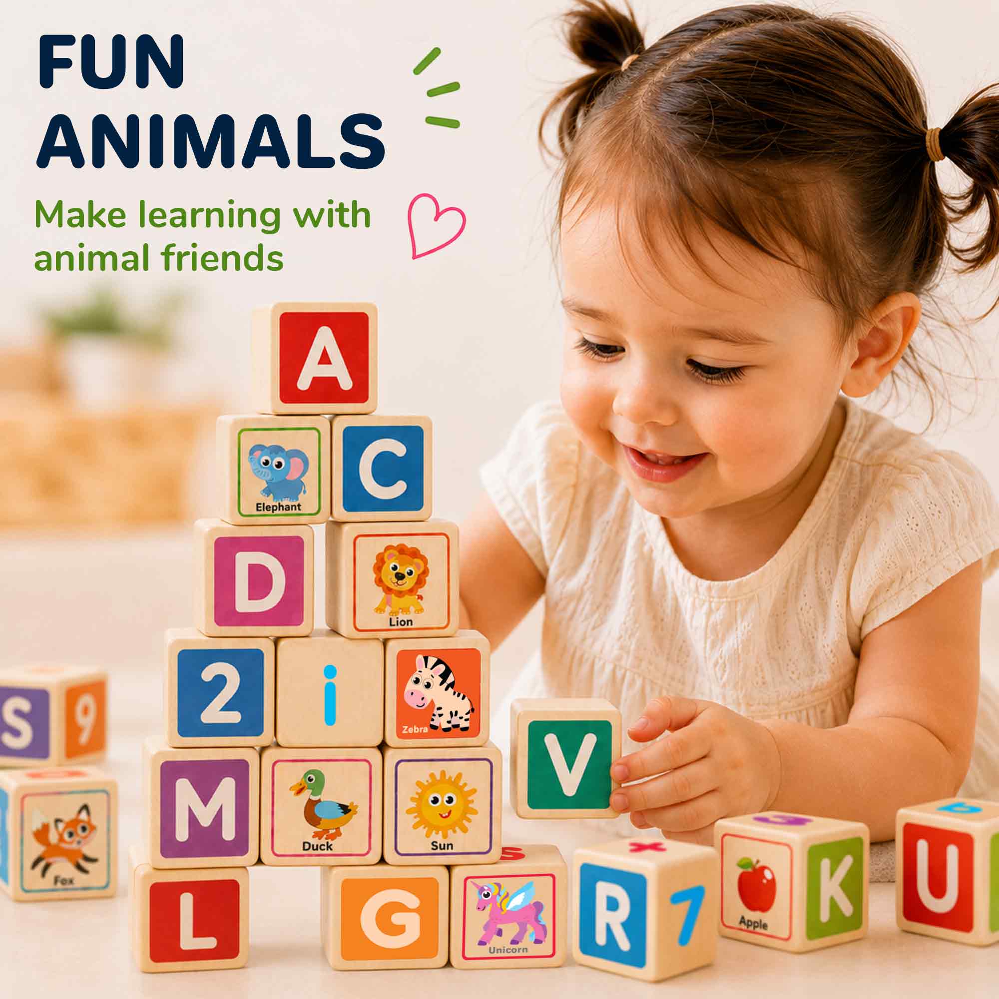 ABC Numbers Preschool Block Puzzles | Learning Toys - Image 5