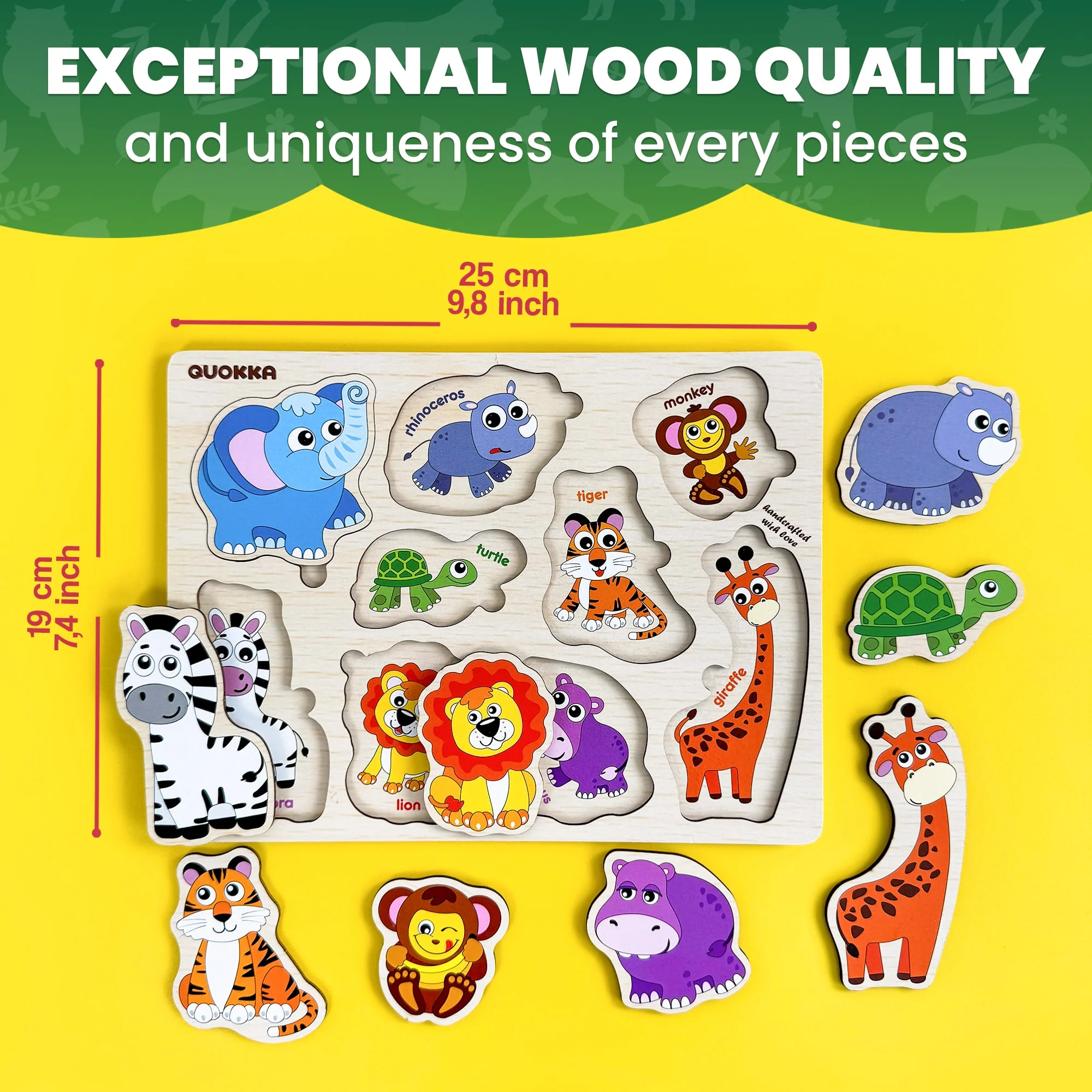 Wooden Puzzles for Toddlers | Safari Animals - Image 2